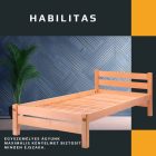 Egyszemélyes ágy, bükk, ágyráccsal, 90 x 200 cm, lenolajjal kezelve