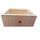 Ládika 24 x 20 x 10 cm, piros fogantyú gombbal