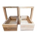 Füles kosár, virágtartó, rusztikus kivitelben