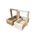 Füles kosár, virágtartó, rusztikus kivitelben