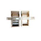 Füles kosár, virágtartó, rusztikus kivitelben