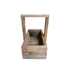 Füles kosár, virágtartó, rusztikus kivitelben