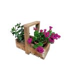 Füles kosár, virágtartó, rusztikus kivitelben