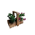 Füles kosár, virágtartó, rusztikus kivitelben