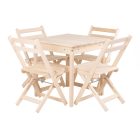 Összecsukható karfa nélküli szék, hárs, kezeletlen natúr