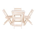 Összecsukható karfa nélküli szék, hárs, kezeletlen natúr