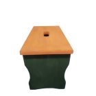 Sámli nagy, festett, mohazöld-fenyő színű