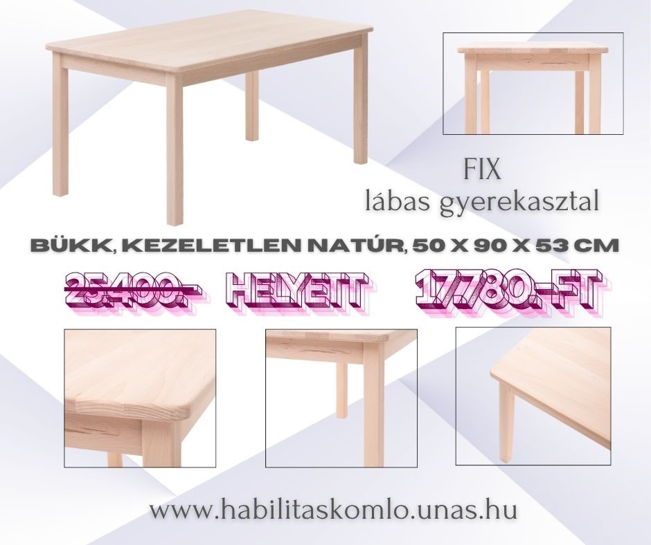 Fix lábas gyerekasztal akció 2 méretben!